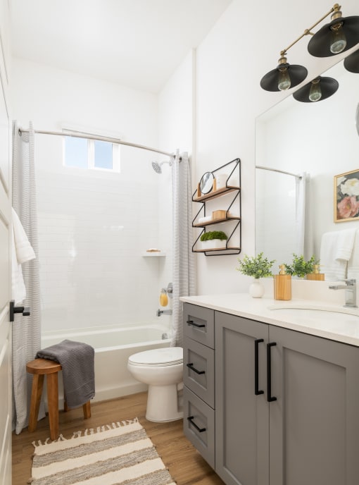 a small bathroom with a shower and a sink and a toilet