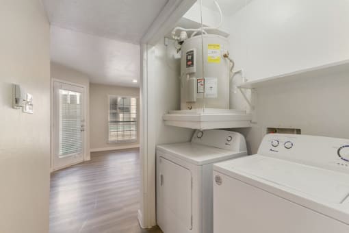 our apartments offer a laundry room with a washer and dryer