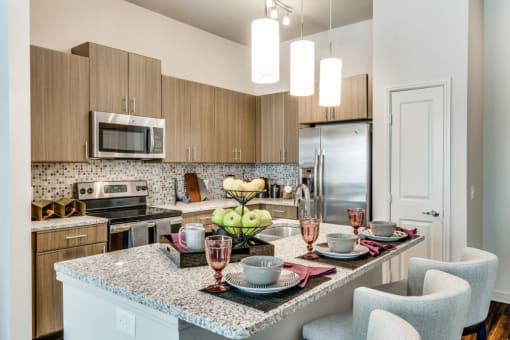 kitchen space in our luxury las colinas apartments
