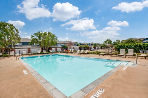 the swimming pool at our apartments