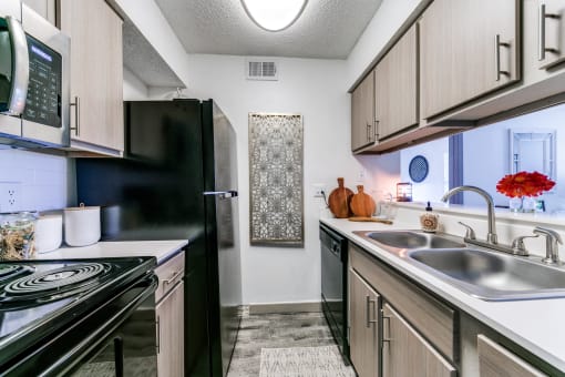 the preserve at ballantyne commons apartment kitchen and stove and sink