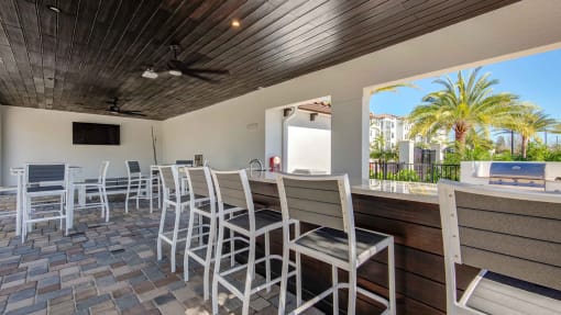 Outdoor kitchen area