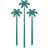 Three palm trees are shown in the image.