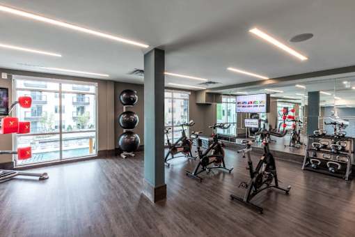 fitness center in our luxury west dallas apartments