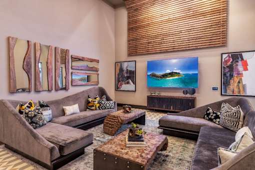living room space  in our luxury west dallas apartments