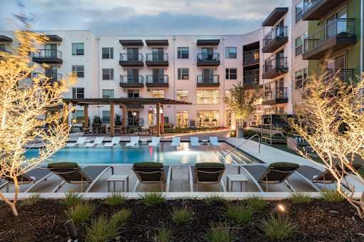 resort-style pool  in our luxury west dallas apartments