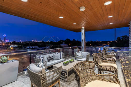 rooftop lounge in our luxury west dallas apartments