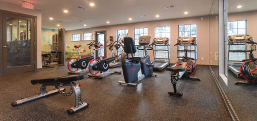 fitness center in our east riverside apartments