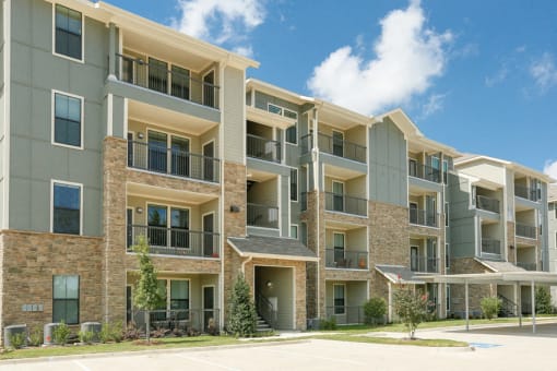 exterior apartments in spring