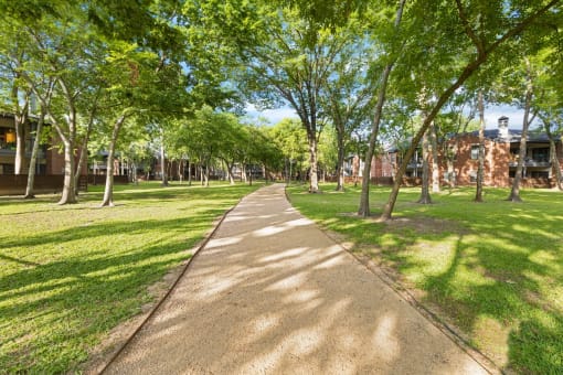 green spaces with walking trails in webster apartments