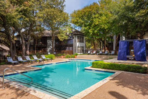 our apartments showcase a swimming pool