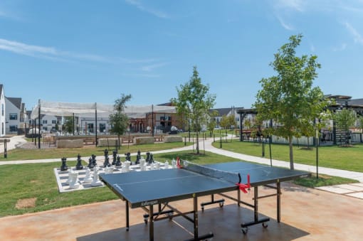Outdoor Chess and Ping Pong at Hermosa Village, Leander, TX, 78641