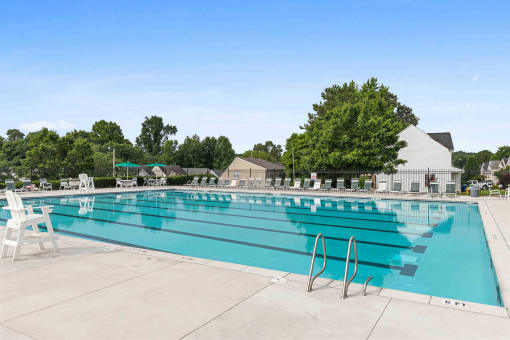 the swimming pool at our apartments has a resort style pool
