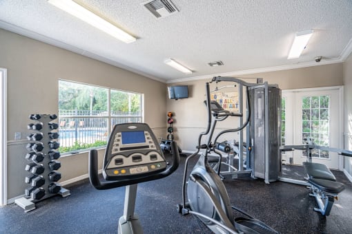 Fitness Center with cardio equipment