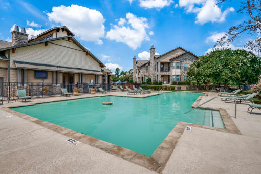 the swimming pool at our apartments