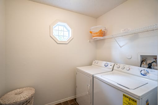 Model apartment home washer and dryer