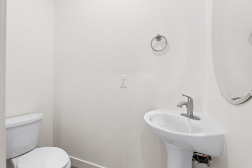 a small bathroom with a sink and a toilet