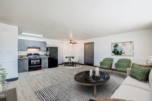 the preserve at ballantyne commons living room and kitchen
