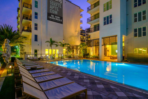 night pool