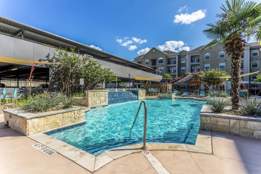 take a dip in the resort style pool at the bradley braddock road station apartments