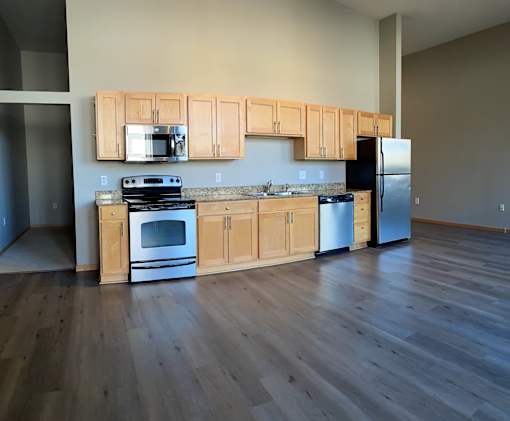 12 foot ceilings in all 1st floor units