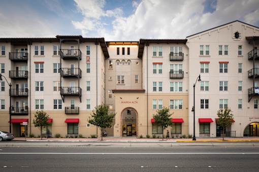 A street view of a building with the name "AMARA AZIA" on it.