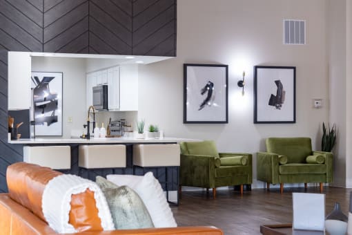Clubhouse With Kitchen at Bradford Ridge Apartments, Bloomington, Indiana