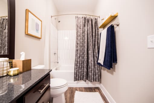 Bathroom With Bathtub at The Congress at Library Square, Indianapolis, IN