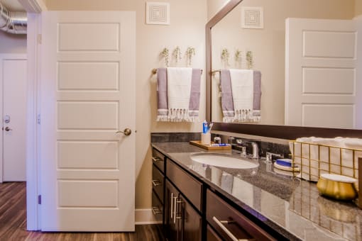 Luxurious Bathrooms at The Congress at Library Square, Indianapolis, IN, Indiana