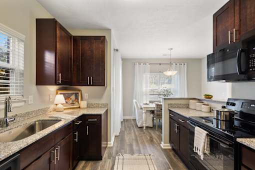 Kitchen with Cabinets at Fieldstone at Glenwood Crossing, Cincinnati, Ohio