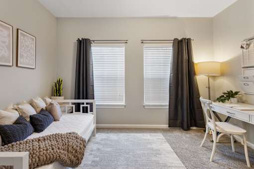 Cozy bedroom at Fieldstone at Glenwood Crossing, Ohio, 45215