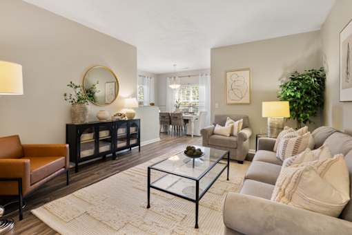 Living Room at Fieldstone at Glenwood Crossing, Ohio