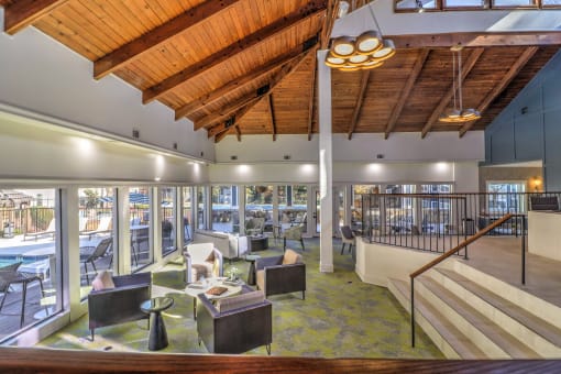 Lobby seating at Rosemont Vinings Ridge Apartments, Atlanta, GA