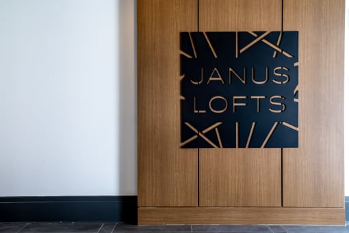 Property Sign at Janus Lofts, Managed by Buckingham Urban Living, Indianapolis, IN, 46225