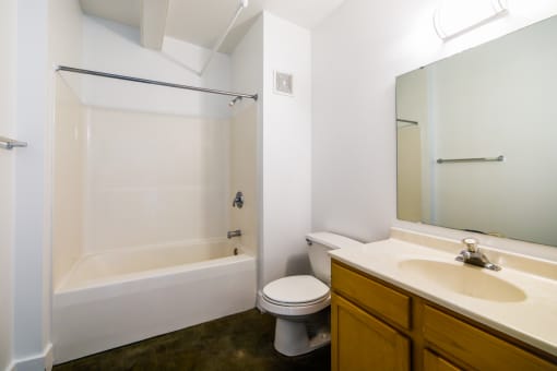 Bathroom With Bathtub at Janus Lofts, Managed by Buckingham Urban Living, Indianapolis, 46225