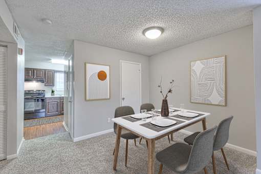 A modern dining space at Landmark at Lyncrest Reserve Apartments, Tennessee 37209