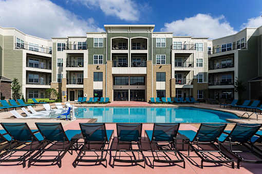 Lounging By The Pool at Mosaic at Levis Commons, Ohio