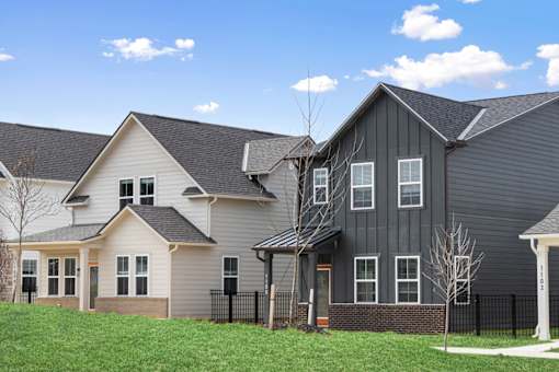Multiple home styles with modern architecture at Mural Lewis Center in Lewis Center, Ohio