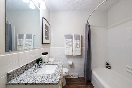 Large Soaking Tub In Bathroom at Gramercy Apartments, Carmel, IN 