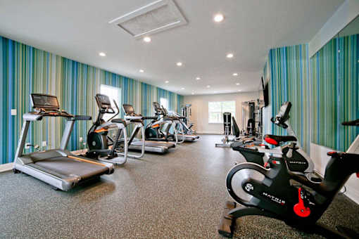 Cardio Machines In Gym at Gramercy Apartments, Carmel
