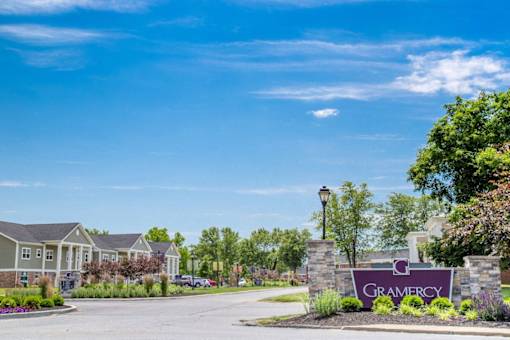 Welcoming Property Signage at Gramercy Apartments, Carmel, IN 46032