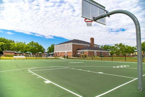 Basketball Court View at Gramercy Apartments, Carmel Indiana