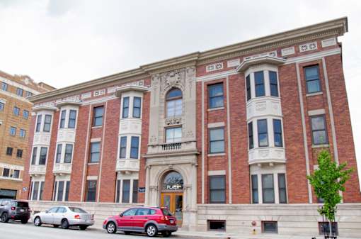 Elegant Exterior View Of Property at The Plaza at Library Square, Indianapolis, IN