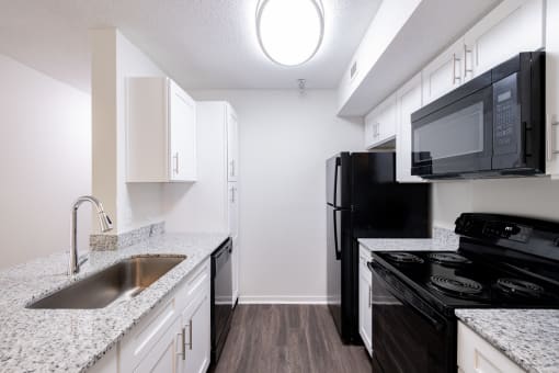 Fully Equipped Kitchen at The Residence at White River Apartments, Indiana