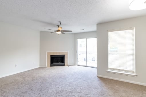 Carpeted Living Area at The Residence at White River Apartments, Indianapolis, IN