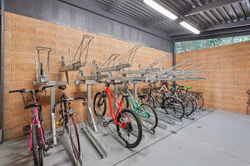 Bike rack at Luella, Sacramento, 95811