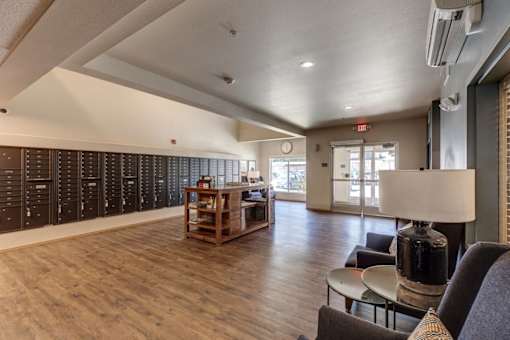 Lobby with mail boxes at VINTAGE AT VANCOUVER, Vancouver, Washington