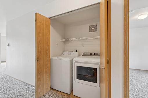   washing machine and dryer at The Timbers by Vintage, Washington