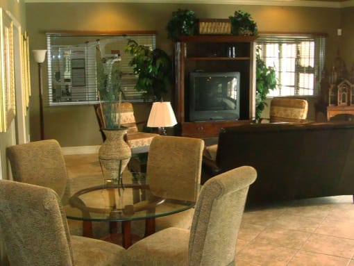 Clubhouse seating at Bernwood Trace Apartments, Fort Myers 33966