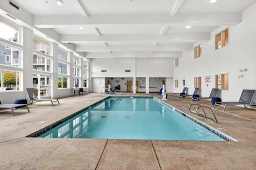 Indoor swimming pool at Vintage at Marine View Senior 55+ Apartments, Everett, 98201